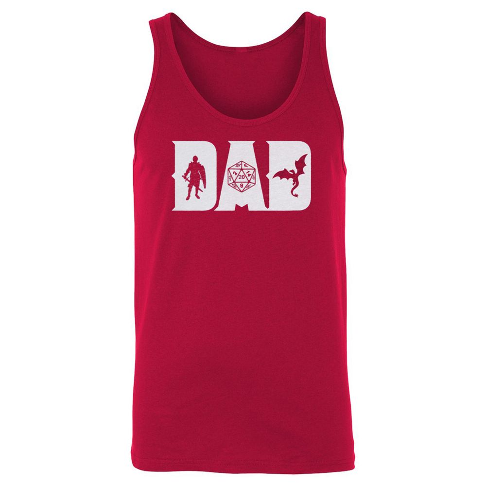 Dad Fathers Day Unisex Jersey Tank - Red - 11