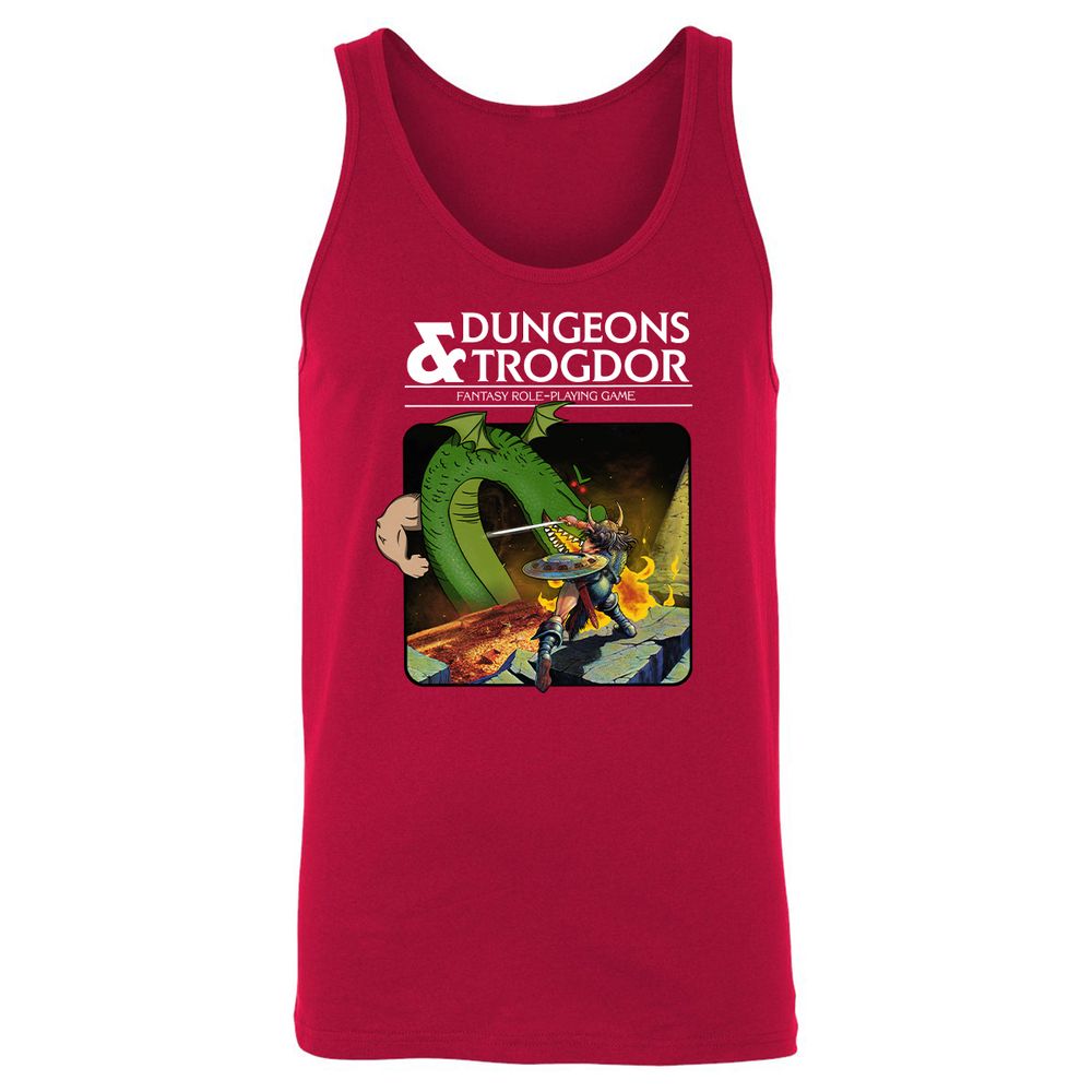 Trogdor Unisex Jersey Tank - Red - 11