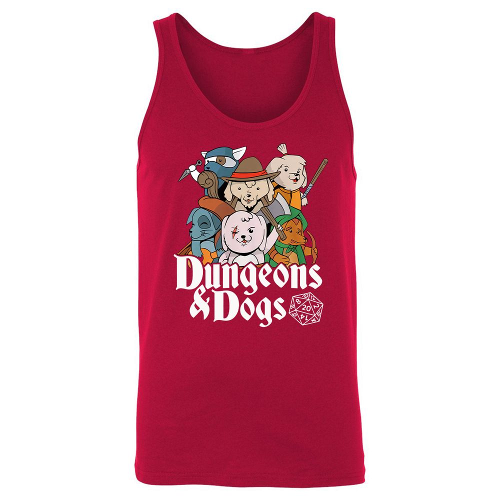 Dungeons & Dogs Unisex Jersey Tank - Red - 11