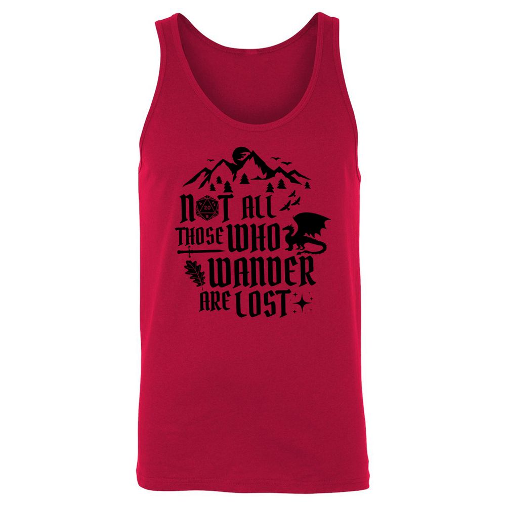 Not All Those Who Wander Are Lost Unisex Jersey Tank - Red - 11