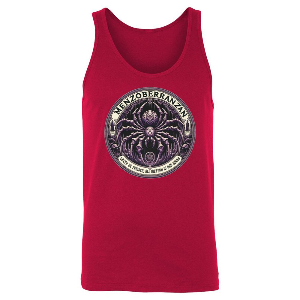 Menzoberranzan Lolth Be Praised Unisex Jersey Tank - Red - 11