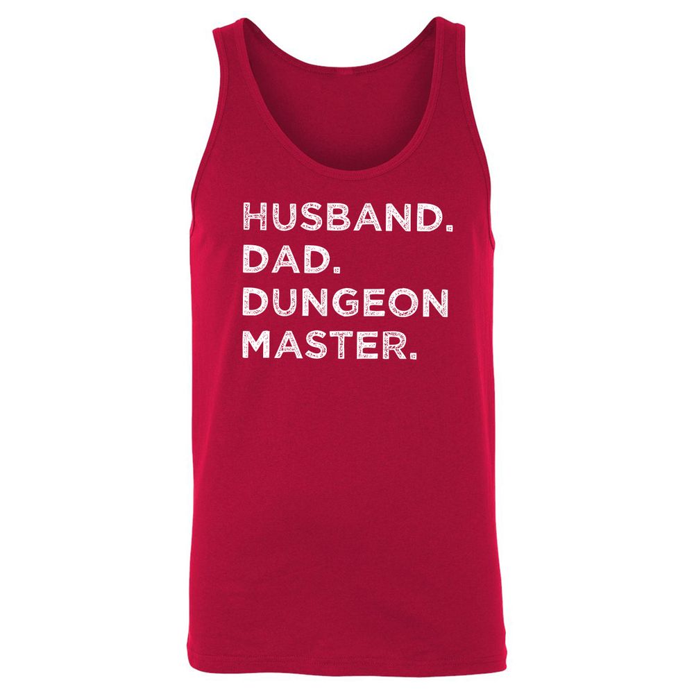 Husband Dad Dungeon Master Unisex Jersey Tank - Red - 11