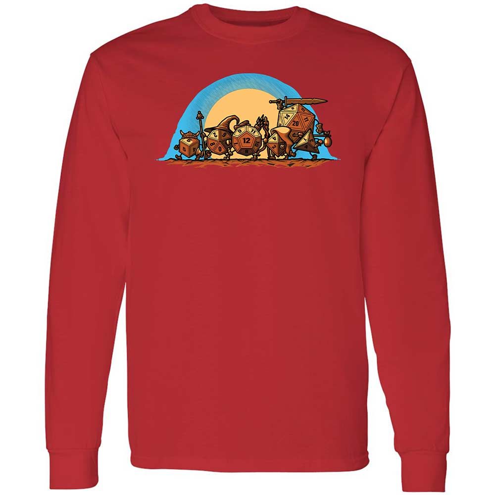 The Fellowship Of The Dice Long Sleeve T-Shirt - Red - 11