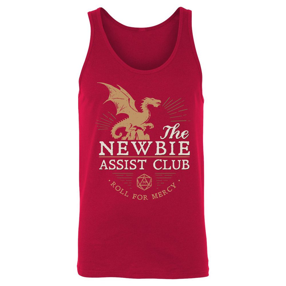 The Newbie Assist Club Unisex Jersey Tank - Red - 11