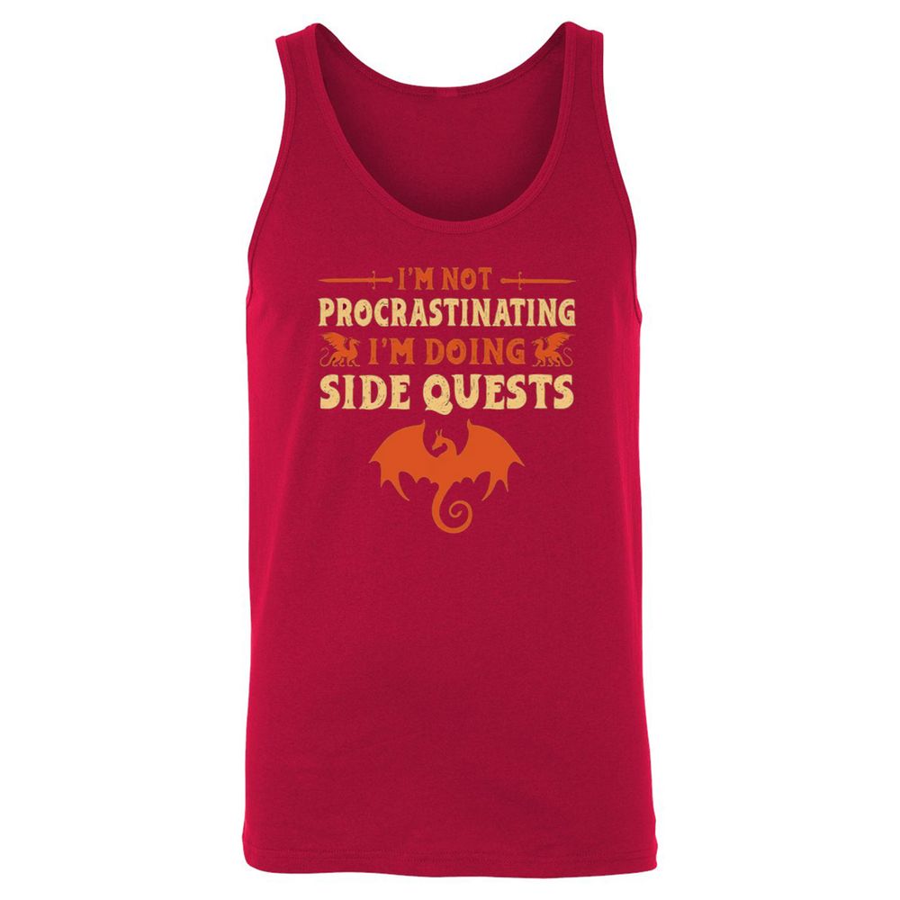 I'm Doing Side Quests Unisex Jersey Tank - Red - 11