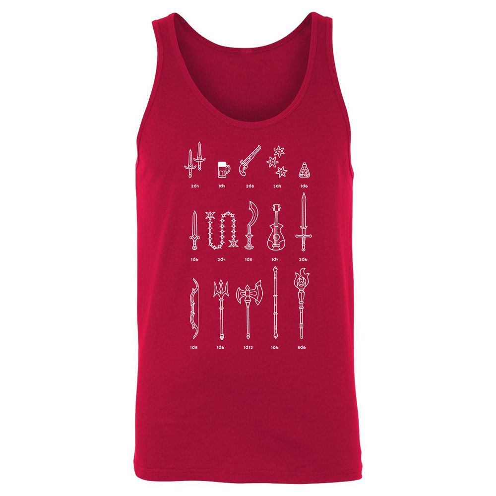 Damage Dealer RPG Unisex Jersey Tank - Red - 11