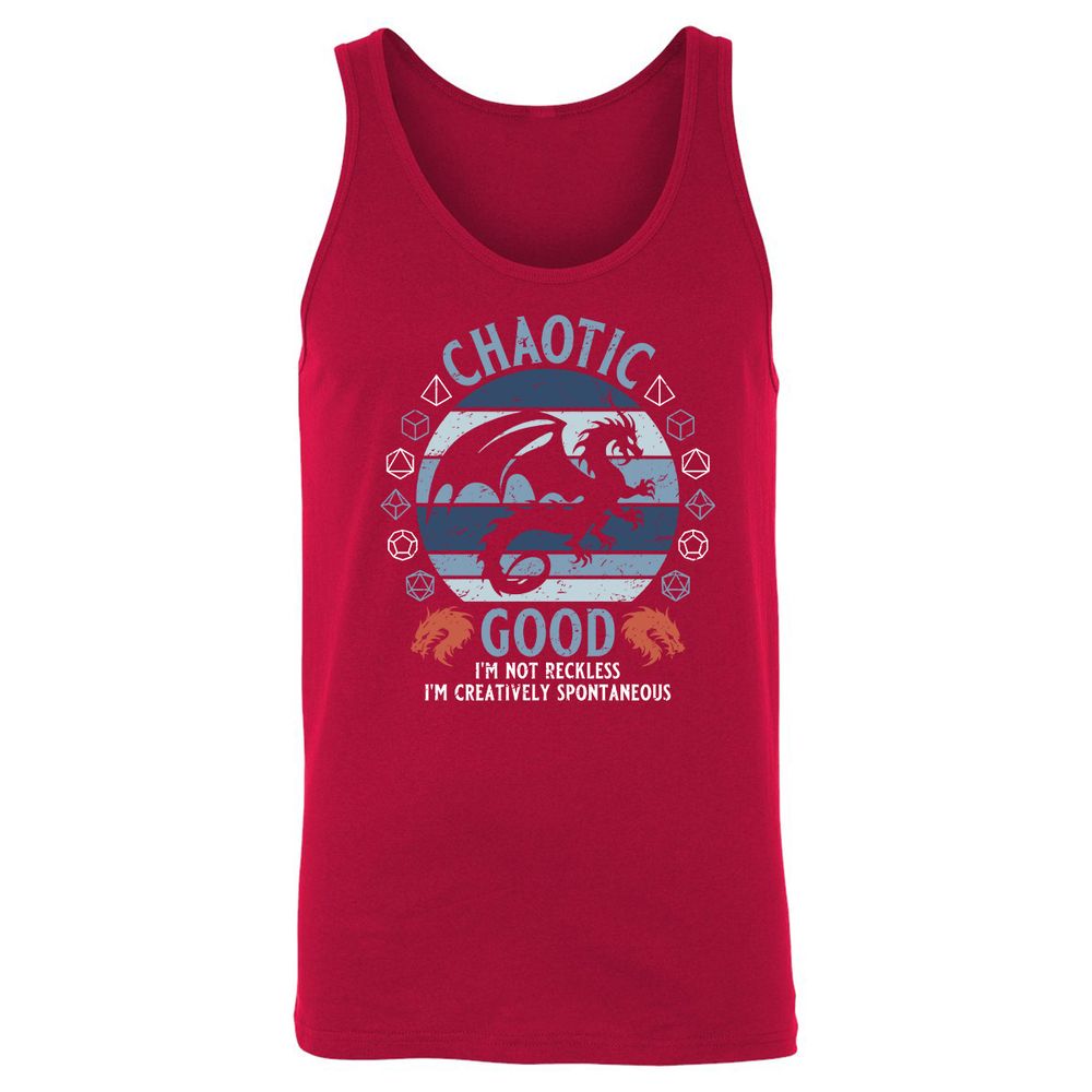 Chaotic Good 2 Unisex Jersey Tank - Red - 11