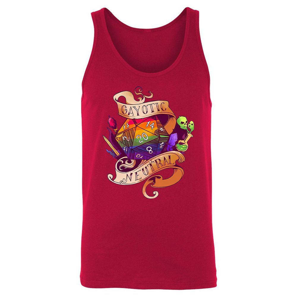 Gayotic Neutral Unisex Jersey Tank - Red - 11
