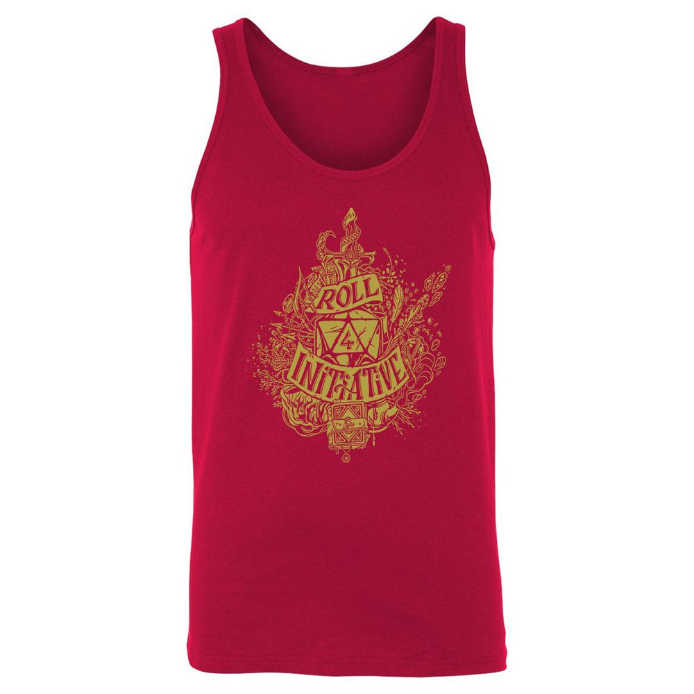 Roll Initiative Unisex Jersey Tank - Red - 11