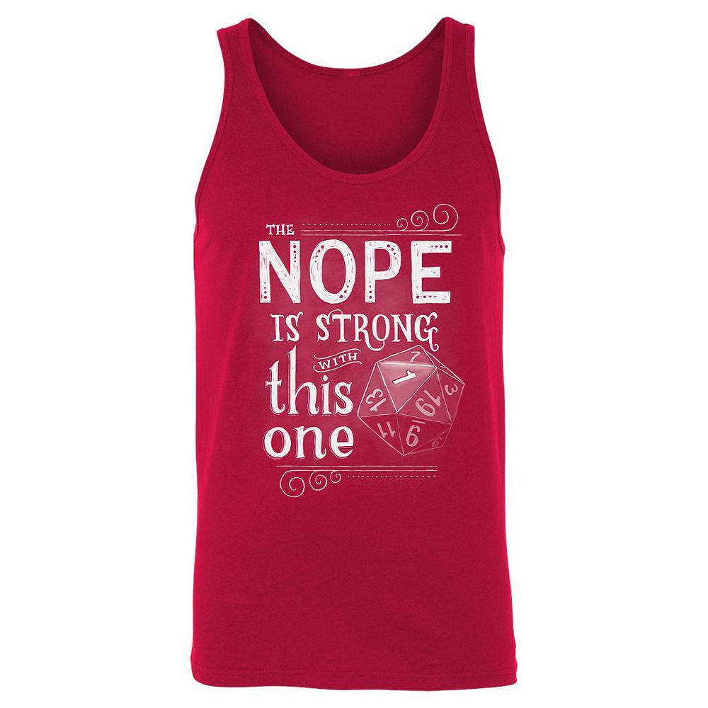 The NOPE is Strong with This One Unisex Jersey Tank - Red - 11