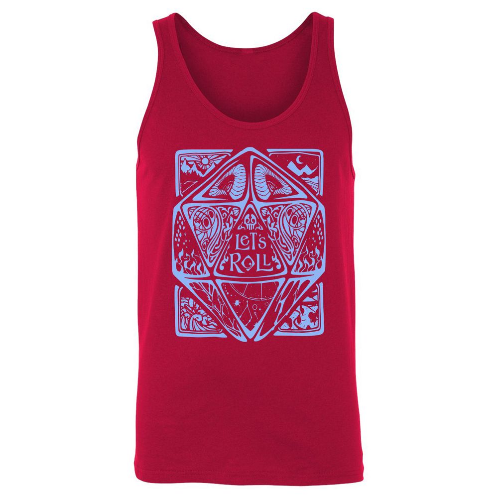 Let's Roll Unisex Jersey Tank - Red - 11