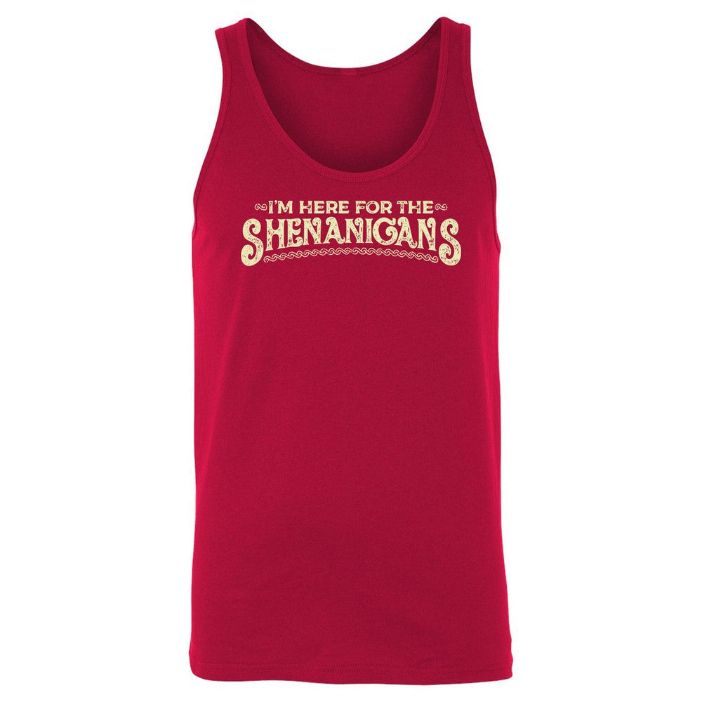Here For The Shenanigans Unisex Jersey Tank - Red - 11