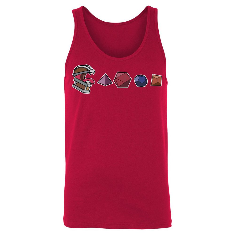 Mimic And Dices Unisex Jersey Tank - Red - 11