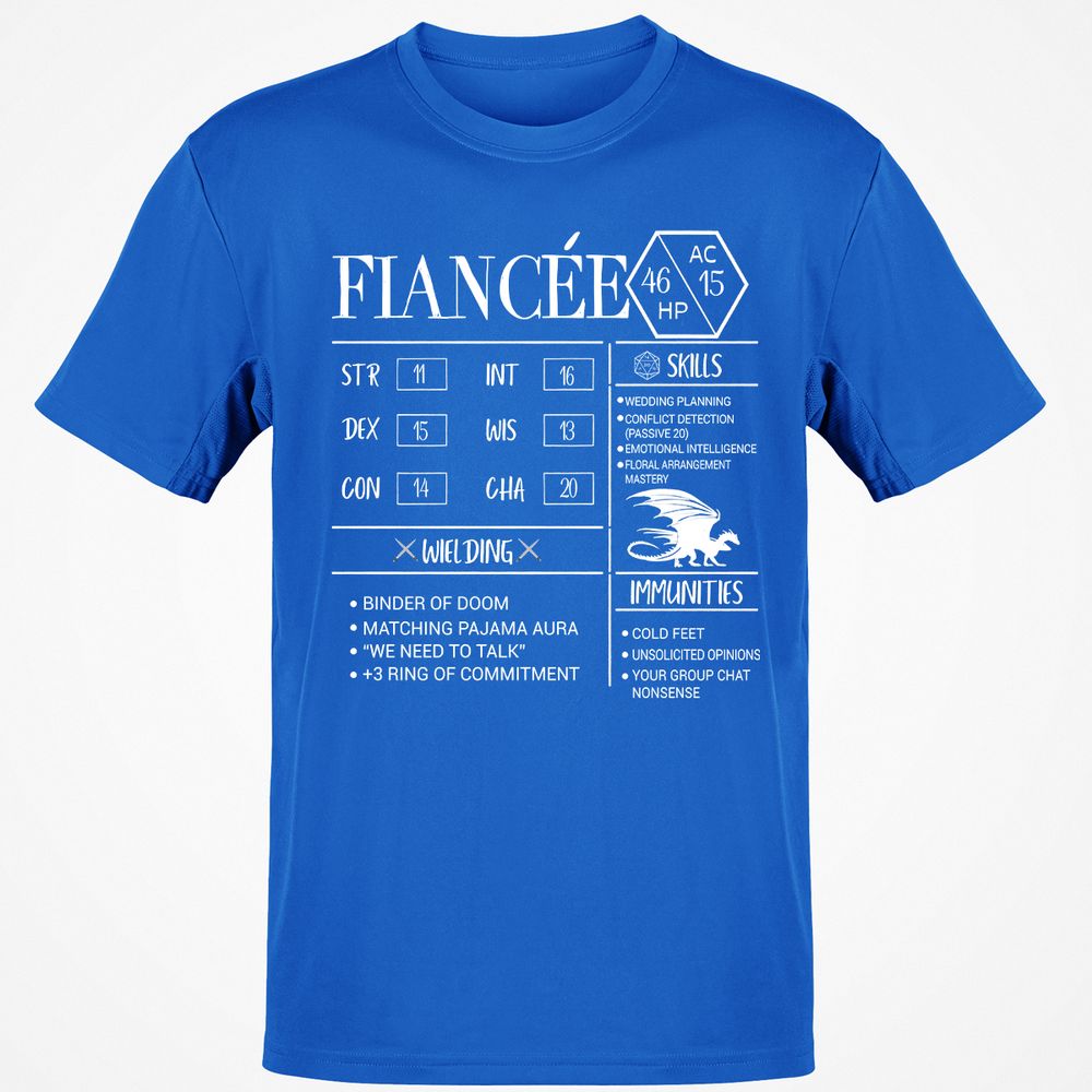 Fiancee Stats Classic Unisex T-Shirt - Royal - 11