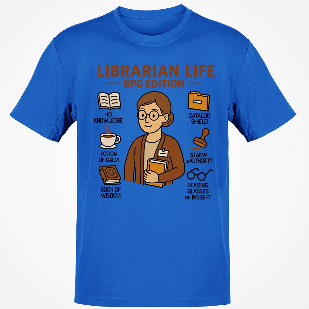Librarian Life RPG Edition Classic Unisex T-Shirt - Royal - 11