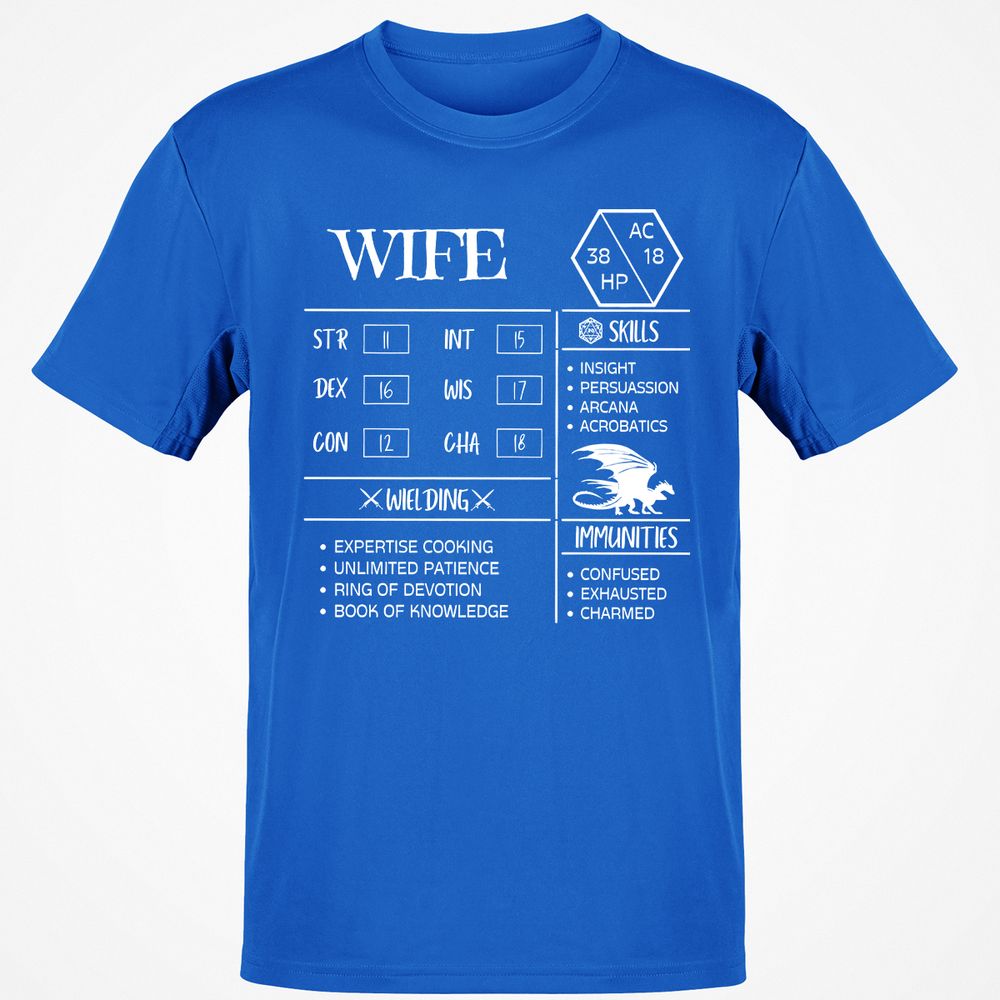 Wife Stats 2 Classic Unisex T-Shirt - Royal - 11