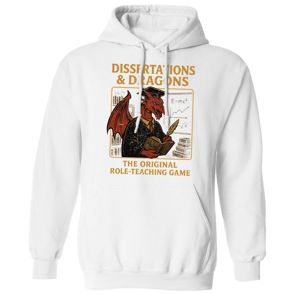 Disserations & Dragons Classic Unisex Hoodie - White - 11