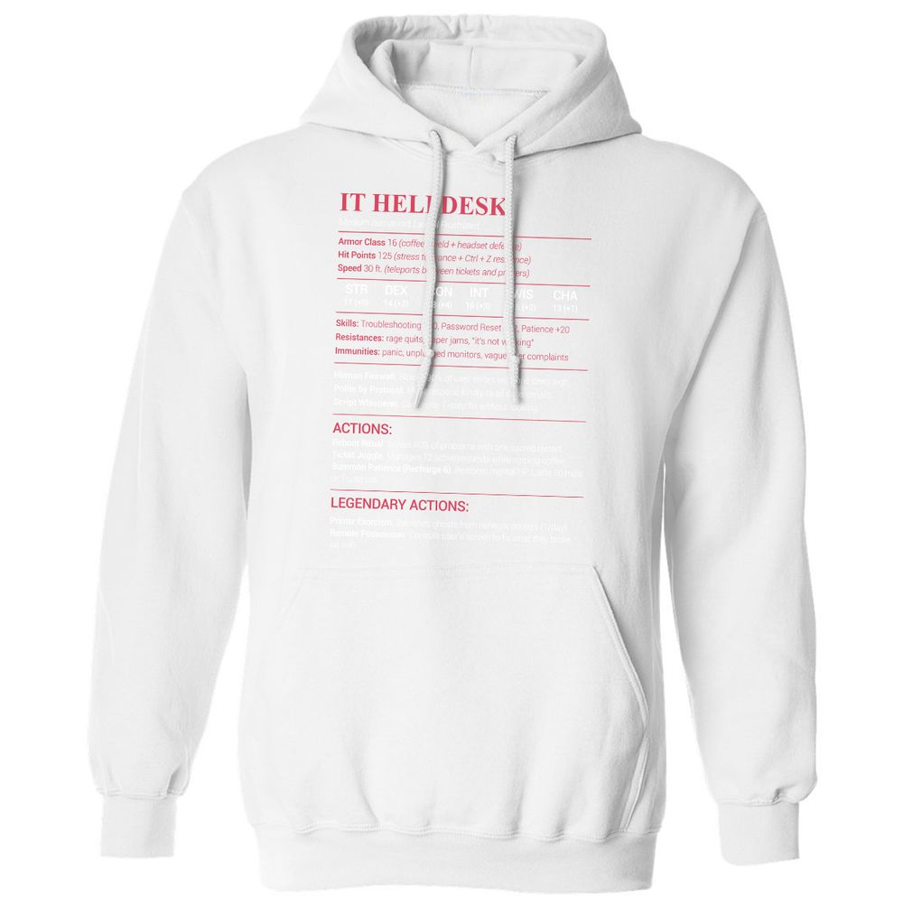 IT Helpdesk Classic Unisex Hoodie - White - 11