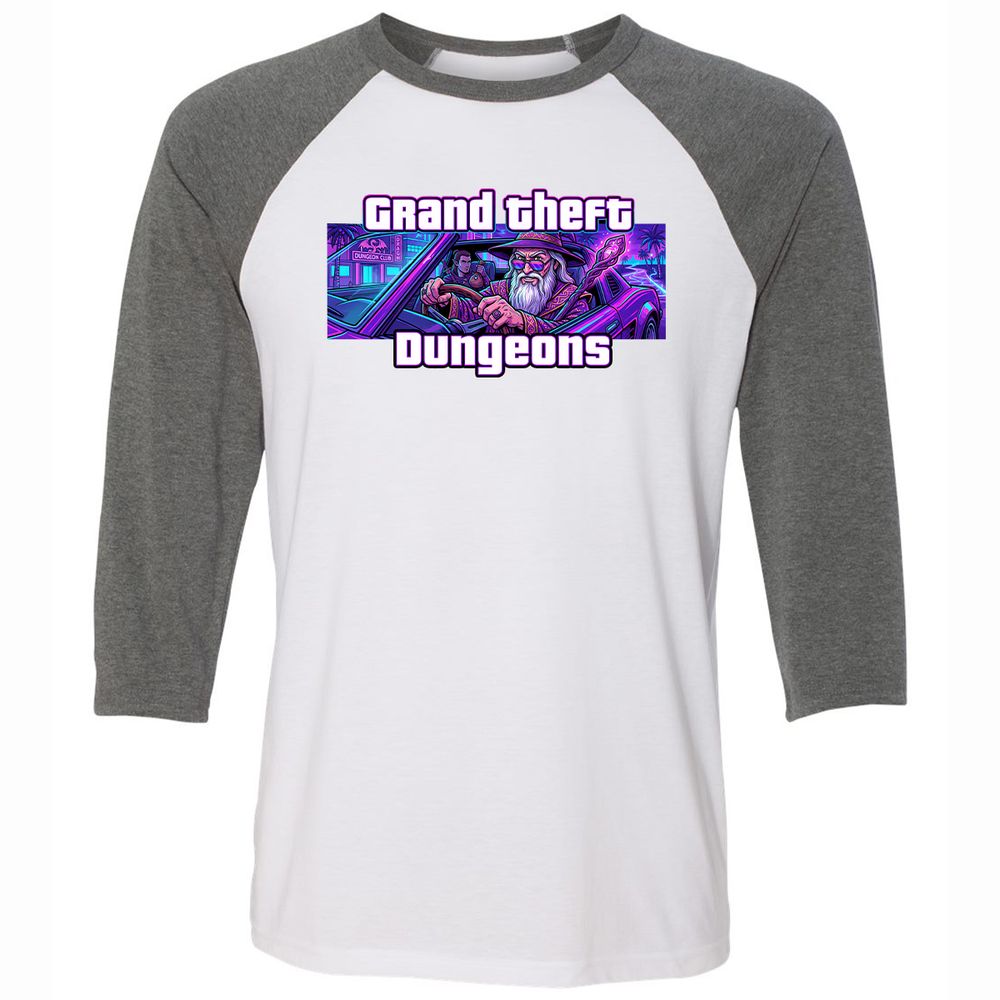 Grand Theft Dungeons Miami - White/Deep Heather - 11