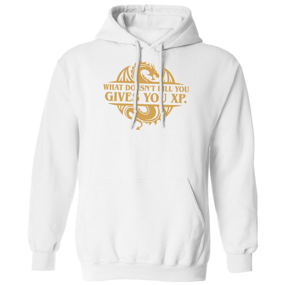 What Doesn't Kill You Gives You XP Classic Unisex Hoodie - White - 11