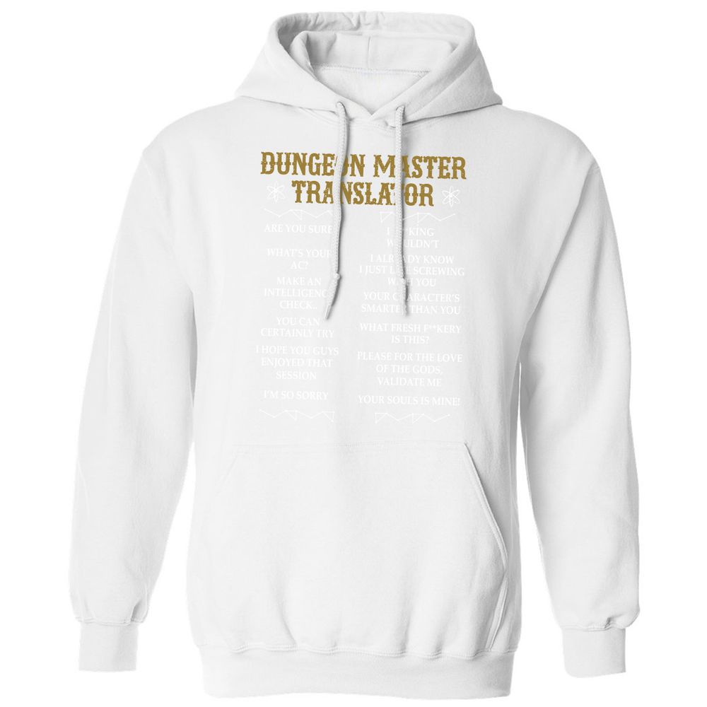 Dungeon Master Translator Classic Unisex Hoodie - White - 11