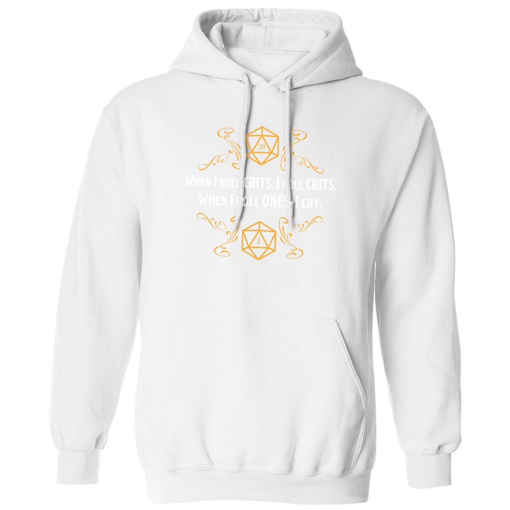 When I Roll Crits Classic Unisex Hoodie - White - 11