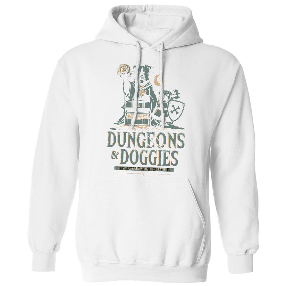 Dungeons & Doggies Classic Unisex Hoodie - White - 11