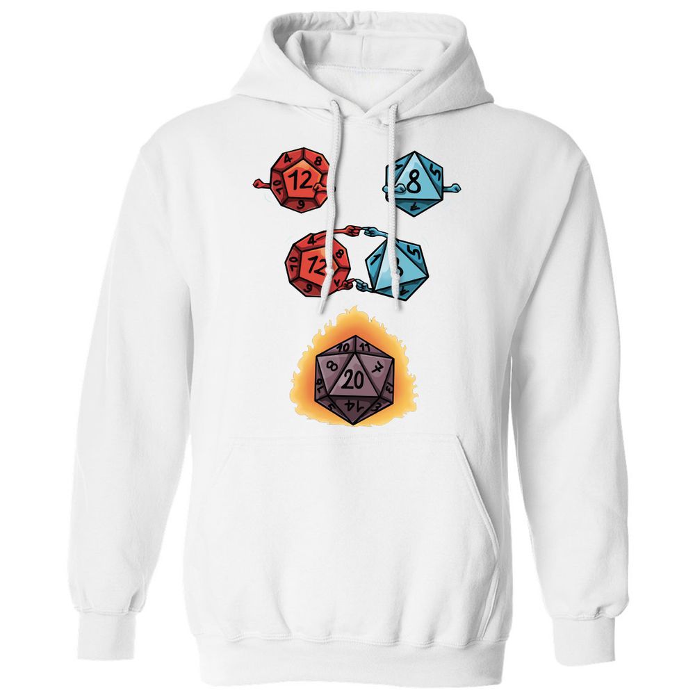 Dice Fusion Classic Unisex Hoodie - White - 11