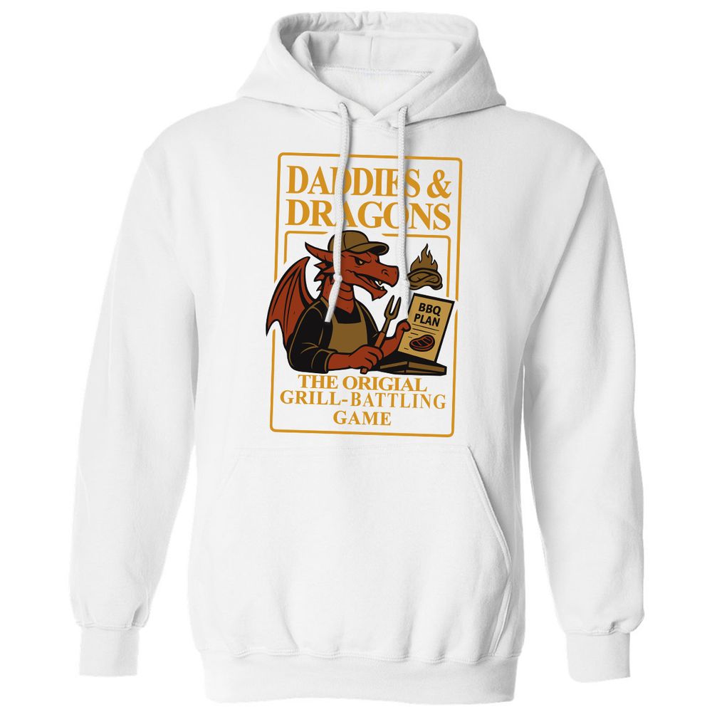 Daddies & Dragons Classic Unisex Hoodie - White - 11