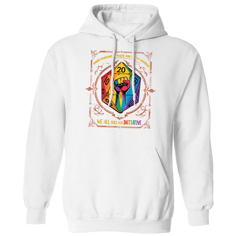Roll For Initiative Classic Unisex Hoodie - White - 11