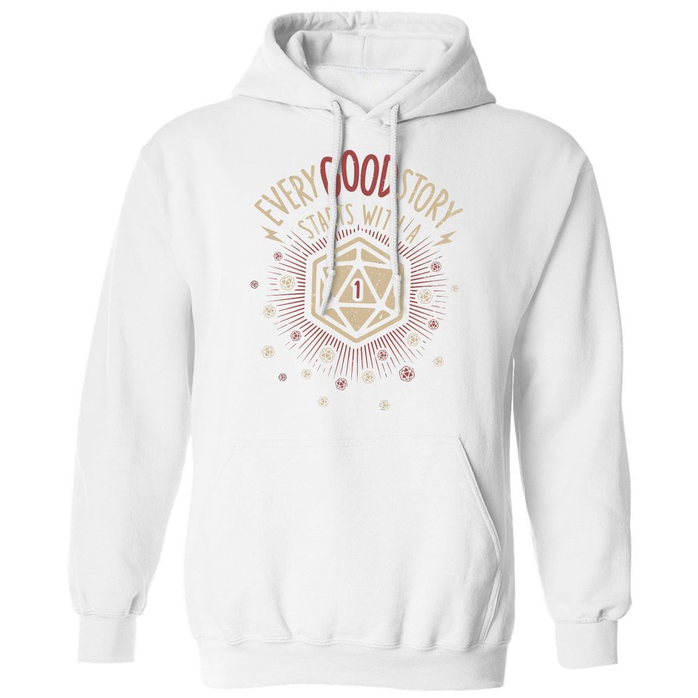 Good Story Starts With A 1 Classic Unisex Hoodie - White - 11