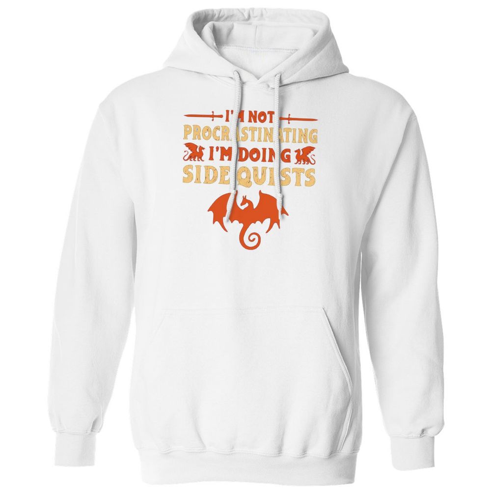 I'm Doing Side Quests Classic Unisex Hoodie - White - 11