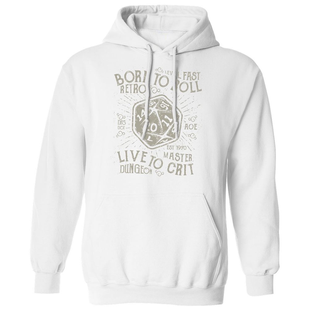 Born To Roll Live To Crit Classic Unisex Hoodie - White - 11
