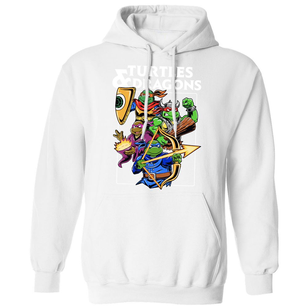 Turtles & Dragons Classic Unisex Hoodie - White - 11
