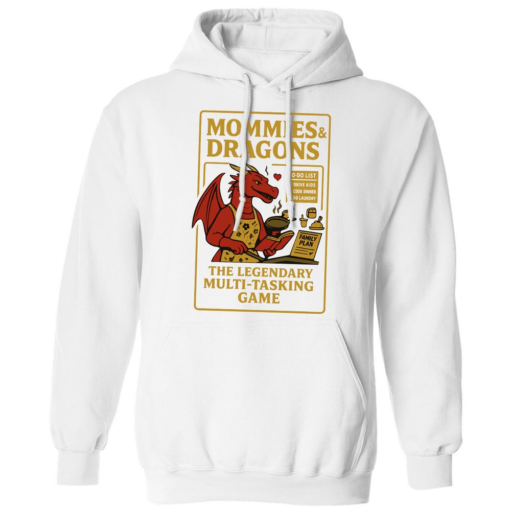 Mommies & Dragons Classic Unisex Hoodie - White - 11