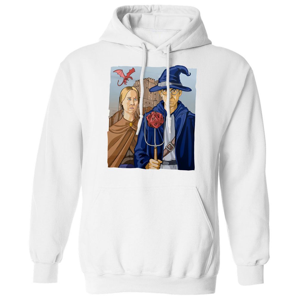 DnD Gothic Classic Unisex Hoodie - White - 11