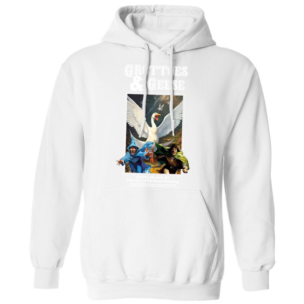 Grottoes & Geese Classic Unisex Hoodie - White - 11