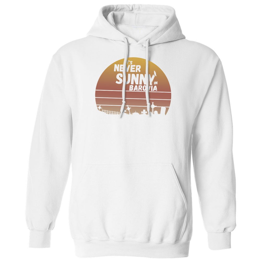 Vintage It's Never Sunny In Barovia Classic Unisex Hoodie - White - 11