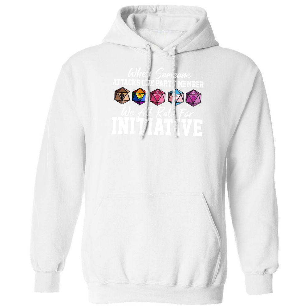 LGBT Roll For Initiative Classic Unisex Hoodie - White - 11