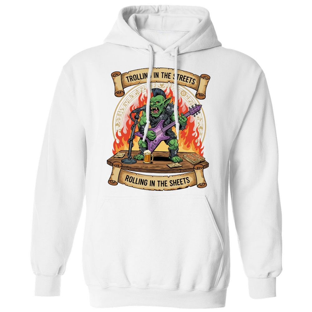 Trolling in the Streets Classic Unisex Hoodie - White - 11