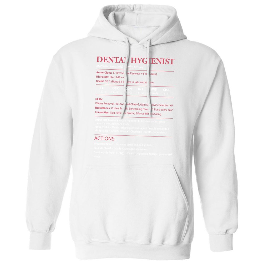 Dental Hygienist Classic Unisex Hoodie - White - 11
