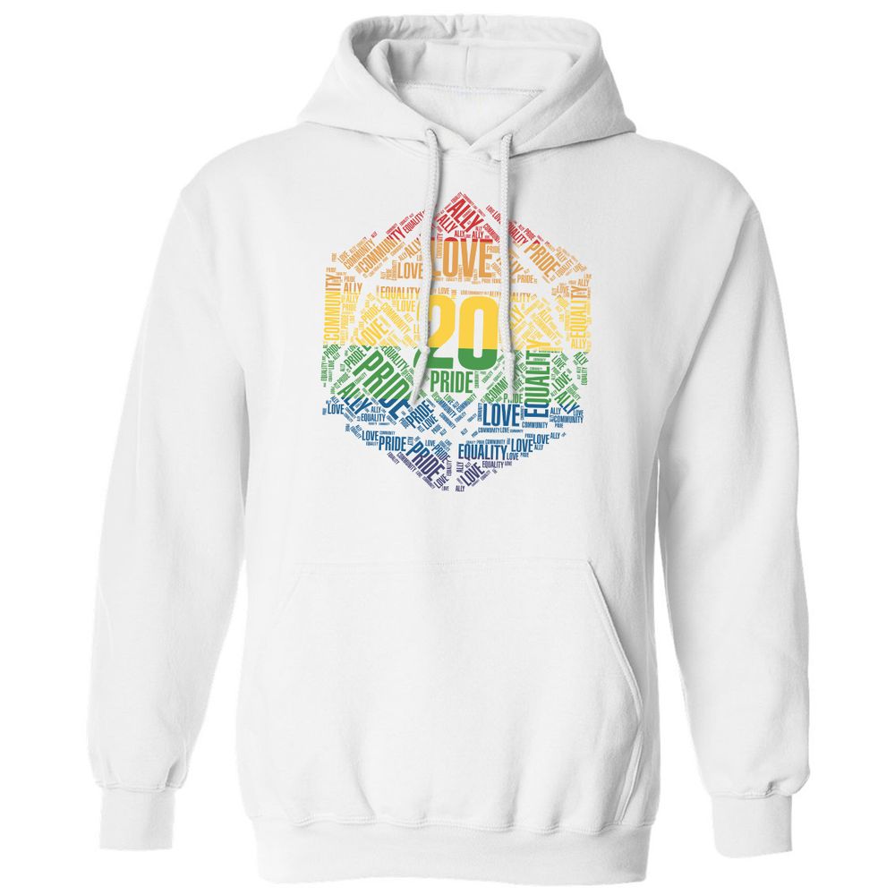 D20 Pride Classic Unisex Hoodie - White - 11