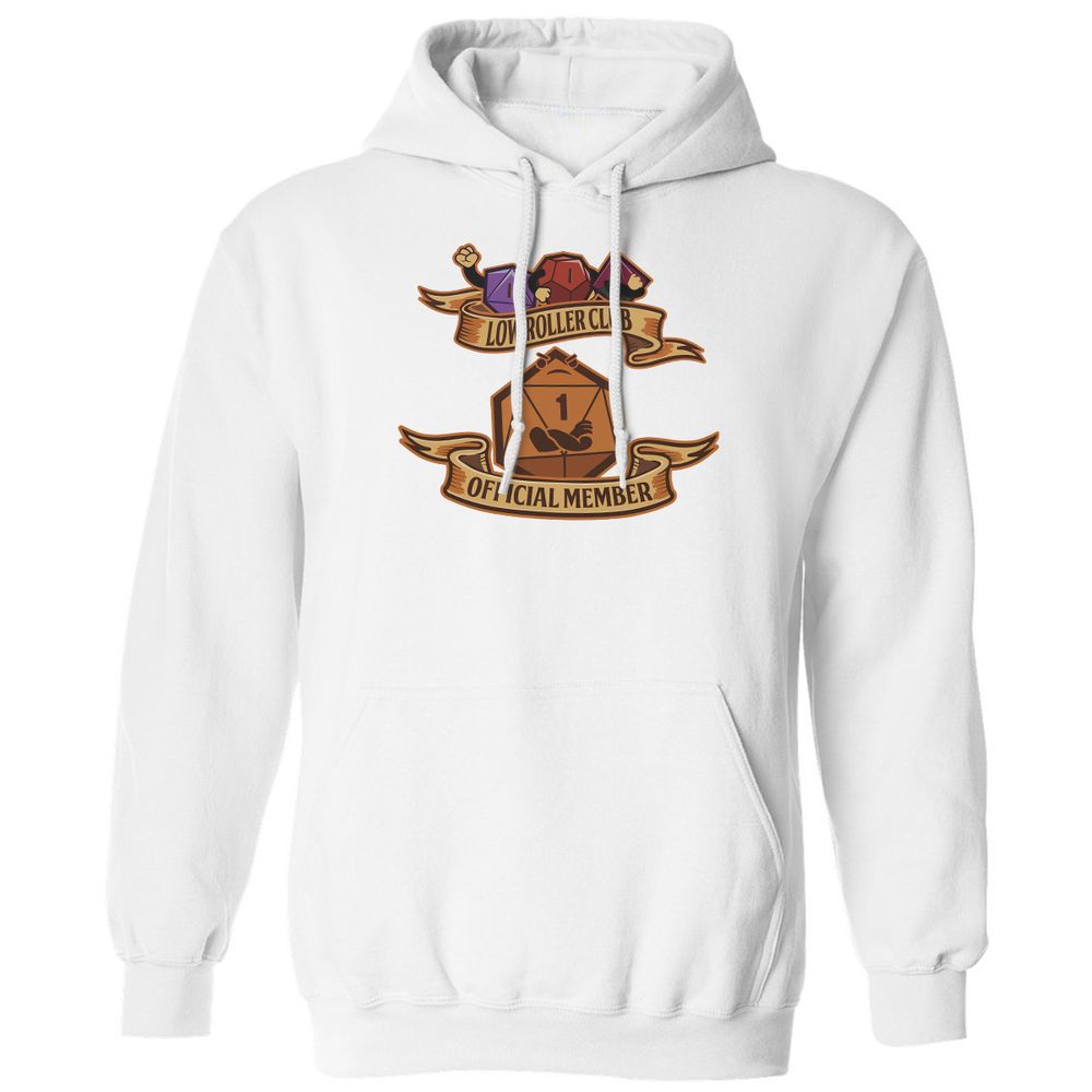 Low Roller Club Classic Unisex Hoodie - White - 11