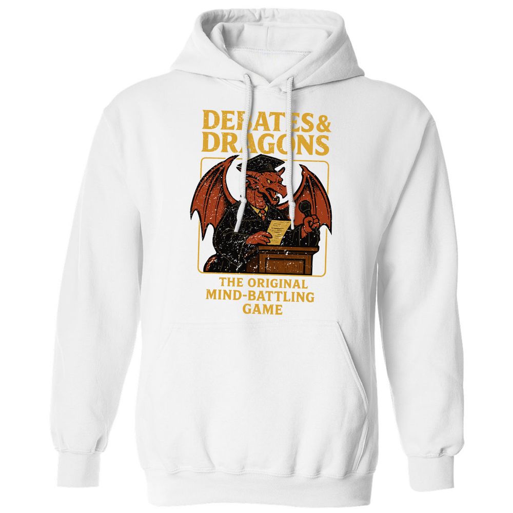 Debates & Dragons Classic Unisex Hoodie - White - 11