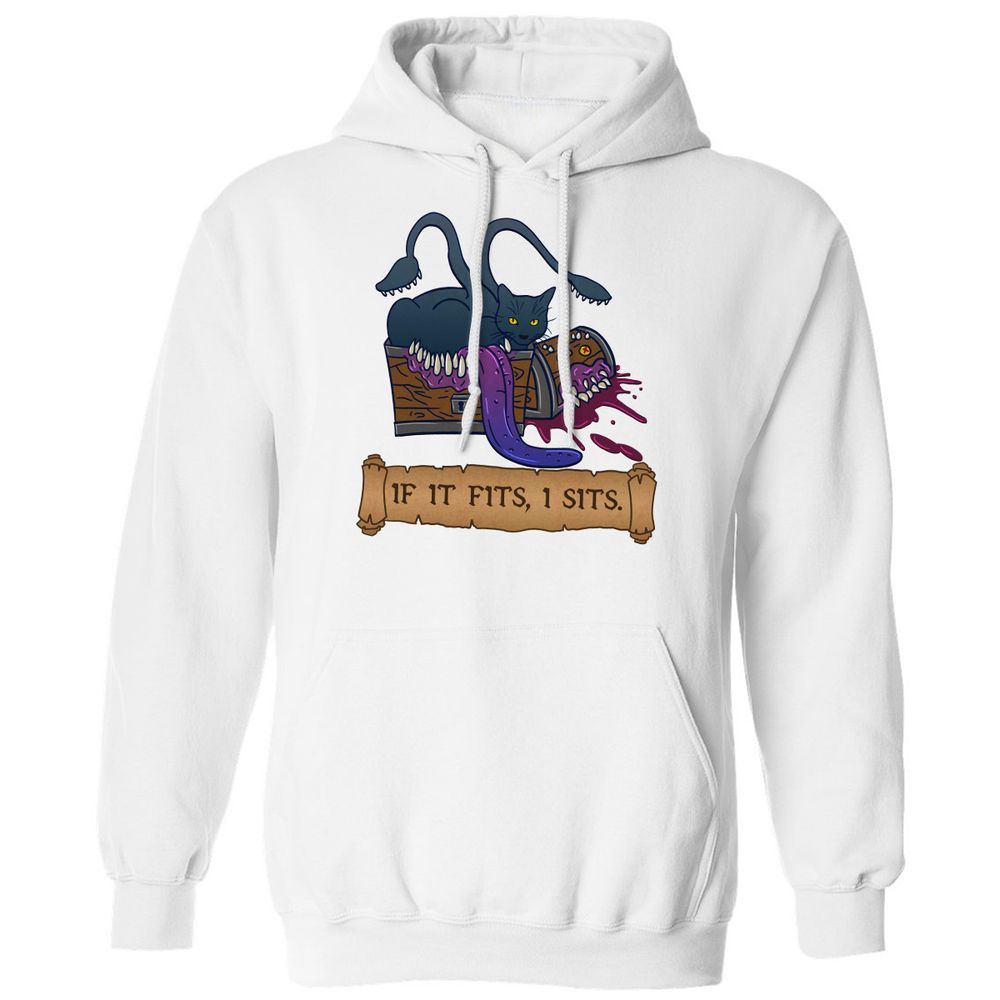 If It Fits I Sits Classic Unisex Hoodie - White - 11