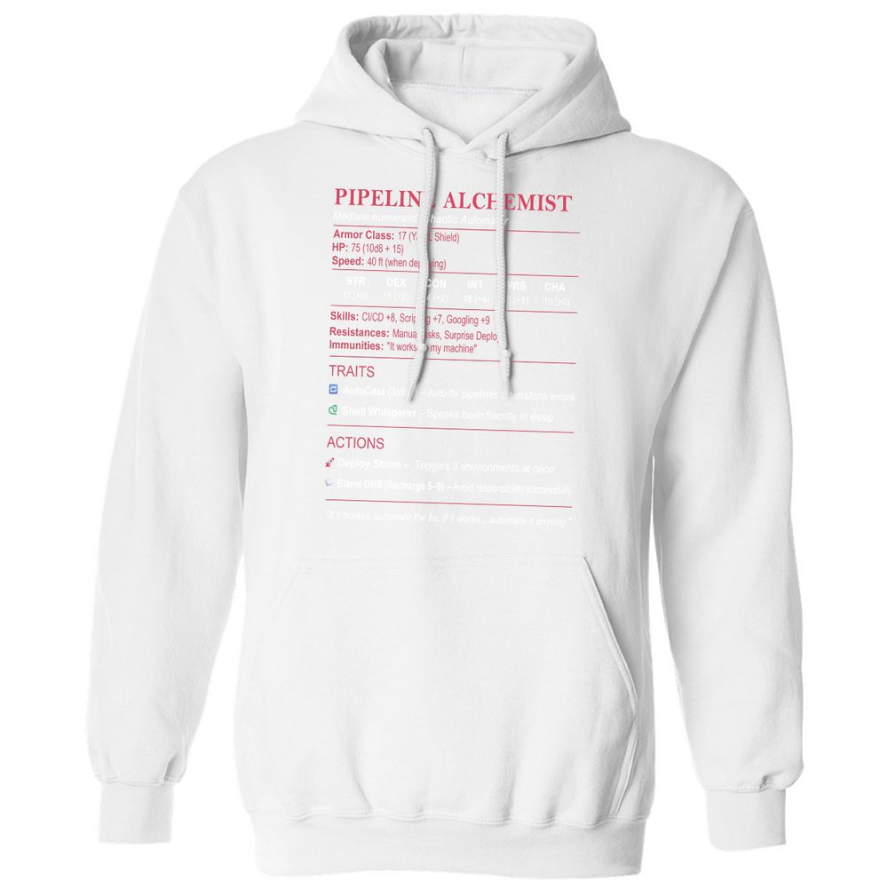 DEVOPS Stats (Pipeline Alchemist) Classic Unisex Hoodie - White - 11