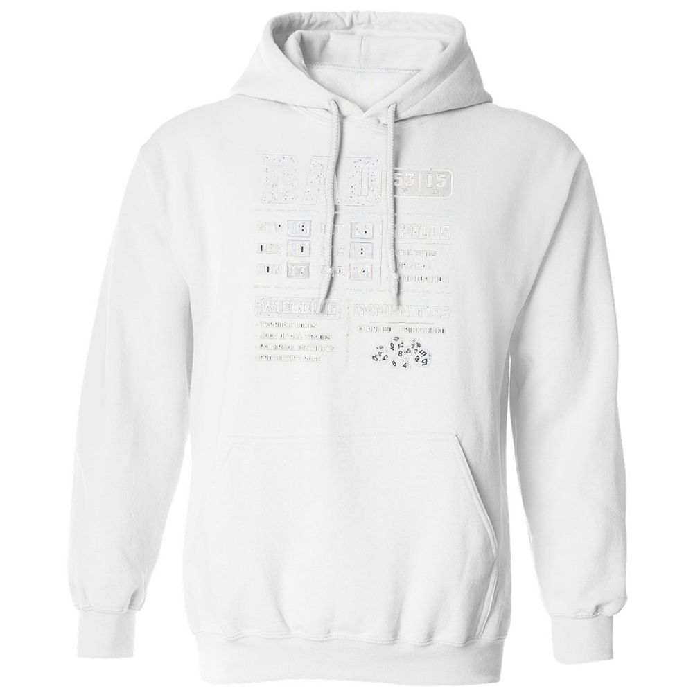 Dad Stat Block 2 Classic Unisex Hoodie - White - 11