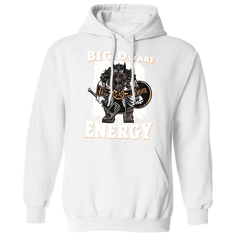 Big Dwarf Energy Classic Unisex Hoodie - White - 11