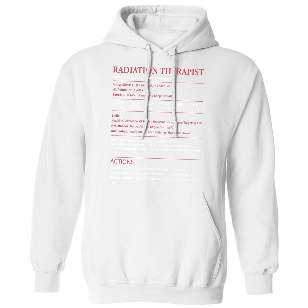 Radiation Therapist Classic Unisex Hoodie - White - 11