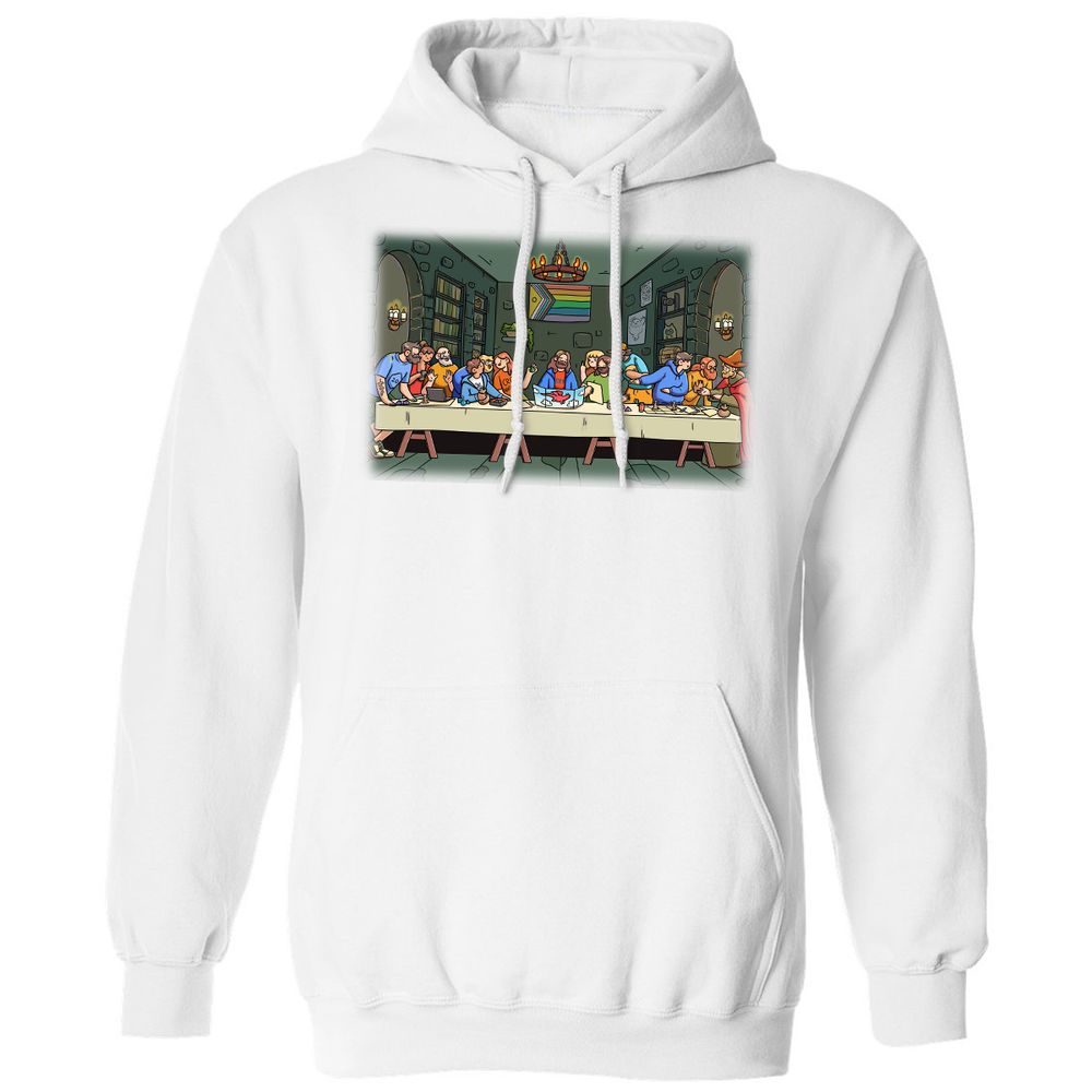 DnD Characters Pride Themed The Last Supper Shirt Classic Unisex Hoodie - White - 11
